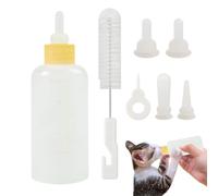 HunicandIU Kit de biberon pour Chiot, kit d'alimentation pour Chaton, Kit de biberons d'allaitement pour Petits Chats, 7 pièces, Complet de biberons d'allaitement pour Animaux de Compagnie