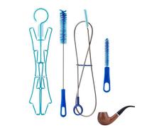 HunicandIU Kit de Nettoyage pour Poche d'hydratation, kit de Nettoyage pour Bulles d'eau, Brosse de Nettoyage 4 en 1, Poche à Boire, Petite Brosse pour Valve de Morsure, Longue Brosse à Bulles, pour
