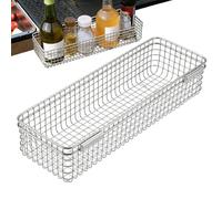 HunicandIU Porte-ustensiles de Cuisine | Acier Inoxydable à séchage Rapide et Portable | Panier de Rangement pour ustensiles de Camping | pour Couverts, cuillères, fourchettes, Maison, Cuisine, Plan