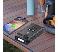 HunicandIU Powerbank Solaire | Chargeur de Téléphone Portable avec Lampe Torche,Powerbank Portable Rechargeable Pliable pour Voyage Camping Pêche Randonnée Vélo