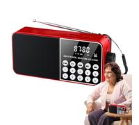 HunicandIU Radio Portable - Radio avec Affichage Numérique - Lecteur Stéréo Portable Compact avec Support Carte TF pour Camping Urgences Voyage et Intempéries