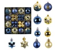 HunicandIU Set de 44 Boules de Noël | Décorations de Noël pour Arbre de Fête,Décoration Saisonnière pour Maison Appartement Magasin Séjour Photographique