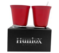 Huniox® 2 x 250 ML Grande Tasse - Verre a The - Verre Latte Macchiato - Mug Cafe - Tasse a Café - Tasse Café Double Paroi - Tasse chocolat Chaud - Tasse Double Paroi 250ml - Tasse Metal (RUBY, 250 ML)