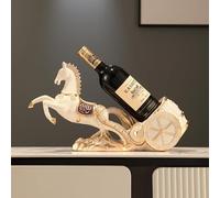 Huniruyo Porte-bouteille de vin en résine avec sculpture de cheval - Décoration de cuisine, organisateur de rangement décoratif pour maison, bar, cave, cadeau unique pour homme et femme, pendaison de
