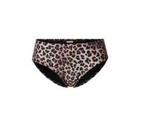 Hunkemöller Bas de bikini 'Animalia Rio' marron / cappuccino / noir, Taille L