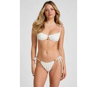 Hunkemöller Bas de Bikini Highleg Crinkle Blanc S