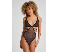 Hunkemöller Body Azula à Découpes et Imprimé Serpent Gris XL