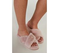 Hunkemöller Chaussons Crossed Fake Fur Rose 40/41