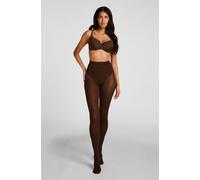 Hunkemöller Collant Côtelé Maille Mélange Cachemire Marron S/M