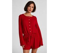Hunkemöller Combinaison de pyjama courte en jersey côtelé Rouge S