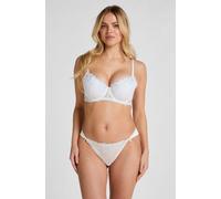 Hunkemöller Culotte brésilienne échancrée Peonie Blanc S