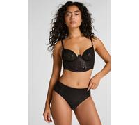 Hunkemöller Culotte brésilienne jambe et taille haute Elle Noir S