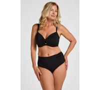 Hunkemöller Culotte de Bikini Taille Haute Gainante Luxe Noir M