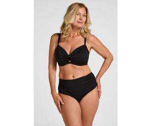 Hunkemöller Culotte de Bikini Taille Haute Gainante Luxe Noir M