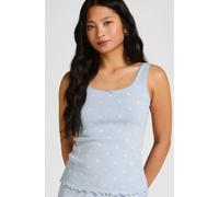 Hunkemöller Débardeur Pointelle Bleu XL