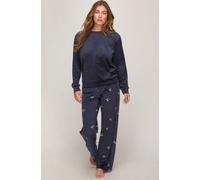Hunkemöller Ensemble Pyjama Velours Bleu L
