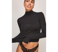 Hunkemöller Haut avec Cachemire à col Roulé super soft Noir L