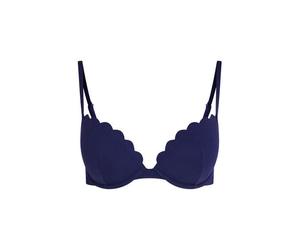 Hunkemöller Haut de bikini à armatures à effet push-up préformé Scallop Taille A - E Bleu 95C