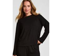 Hunkemöller Haut de Pyjama Manches Longues Jersey Noir 2XL