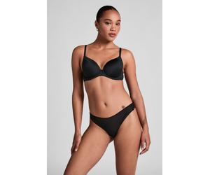 Hunkemöller Invisible string Stripe mesh Noir M