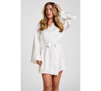 Hunkemöller Kimono Satiné Dolly à Pois Blanc XS/S