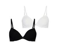 Hunkemöller Lot de 2 soutiens-gorge préformés à armatures, Caviar, 75C