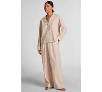 Hunkemöller Pantalon de Pyjama Dobby Coton Tissé Beige M