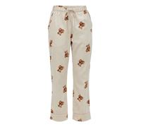 Hunkemöller Pantalon de pyjama marron / taupe / blanc, Taille L