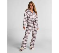 Hunkemöller Pantalon de pyjama rouille / blanc, Taille M