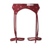 Hunkemöller Porte-jarretelles rose / rouge foncé, Taille L