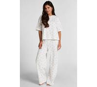 Hunkemöller Pyjama Set Cotton Jersey Long Blanc XL