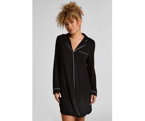 Hunkemöller Robe-chemise à manches longues en jersey Essential Noir XS