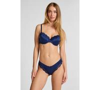 Hunkemöller Slip brésilien Lace & Shine Bleu M