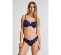Hunkemöller Slip brésilien Lace & Shine Bleu XL