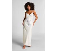 Hunkemöller Slip dress longue en satin floral Blanc S