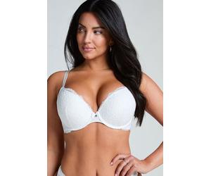 Hunkemöller Soutien-gorge à armatures préformé push-up Marine Blanc 85C