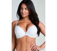 Hunkemöller Soutien-gorge à armatures préformé push-up Marine Blanc 95E