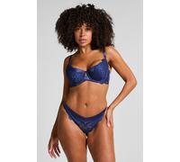 Hunkemöller String jambe haute Grace Bleu L