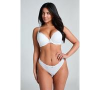 Hunkemöller String Marine Blanc XS