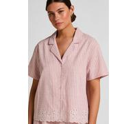 Hunkemöller Veste de Pyjama Rayée en Coton Rose M