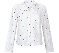 Hunkemoller Chemise blanche à manches longues en jacquard Hunkemoller Blanc X-Large (EU 48-50)