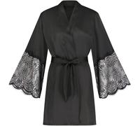 Hunkemoller Hunkemöller Satin Kimono Black Robe Black XL-2XL