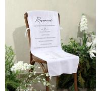 HunnmingRe Panneau commémoratif réservé pour chaise de mariage avec amour du ciel - En coton et lin - 38,1 x 127 cm - Save a Seat for Someone in Heaven - Décoration de siège réservée
