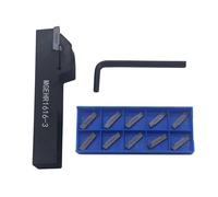 Hunricho MGEHR1616-3 Lot de 13 supports pour outils de perforation de tour avec 11 plaques de coupe réversibles MGMN300-G en carbure de tungstène (MGEHR1616-3+MGMN300)