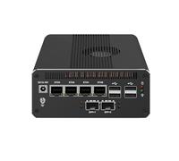 HUNSN 10GbE Micro Firewall Appliance, Mini PC, PFSense, Mikrotik, OPNsense, VPN, Router PC, Ultra 7 155H, RJ69, 4 x 2.5GbE LAN, 2 x SFP+, Type-C, TF, DP, HDMI, 96G RAM, 1TB SSD