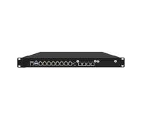 HUNSN 1U Rackable Cabinet Firewall Appliance, PFSense, Mikrotik, OPNsense, VPN, Router PC, Core I3 9100, RJ67, Intel C246, 12 x 2.5GbE 226-V LAN, Console, GPIO, 4G RAM, 32G SSD