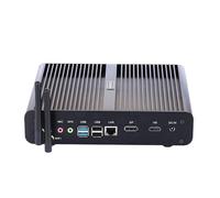 HUNSN 4K Fanless Mini PC, Desktop Computer, Server, Windows 11 / Linux Ubuntu, I7 1255U 1260P, BM14, WiFi 6, BT, DP, HDMI, LAN, 2 x USB3.0, 6 x USB2.0, SIM Slot, 16G RAM, 128G SSD
