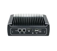 HUNSN Base Plate Din Rail Mini PC, Industrial PC, Windows 11 / Linux Ubuntu, TPM2.0, I7 10810U, BX01, 2 x COM, SIM Slot, HDMI, DP, 2 x Gigabit, WOL, PXE, Watchdog, 32G RAM, 256G SSD