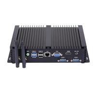HUNSN Fanless Industrial Computer, IPC, Mini PC, Intel Core I5 1235U, IM03, VGA, HDMI, LAN, 2 x COM RS232, 5 x USB2.0, 2 x USB3.0, Support WOL, Barebone, NO RAM, NO Storage, NO System