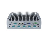 HUNSN Fanless Industrial Computer, Mini PC, I5 6200U, Windows 11/ Linux Ubuntu, IX06, 4PIN Phoenix, 10PIN GPIO Phoenix, HDMI, VGA, 2 x LAN, 6 x COM, 2 x SIM Slot, 9 to 36V, 8G RAM, 256G SSD